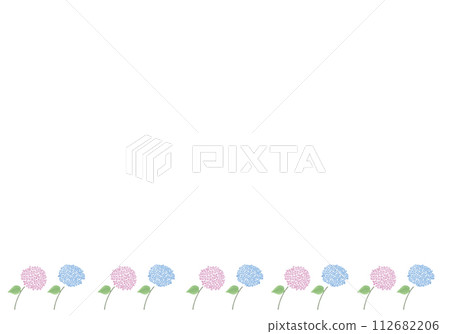 Hydrangea frame with branches 112682206