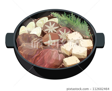 Illustration of sukiyaki 112682464