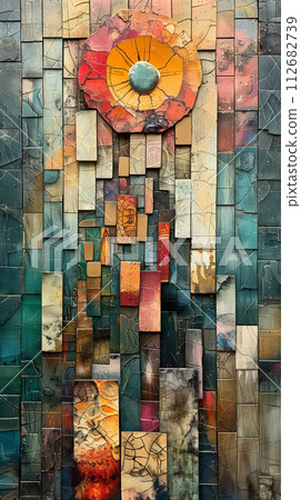 Abstract Tarot's Vibrant Visions, a Celestial Guide to Mystical Insight and Clarity 112682739