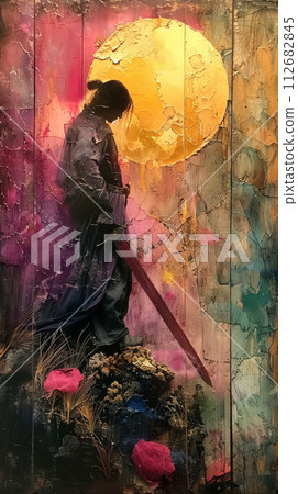 Abstract Tarot's Vibrant Visions, a Celestial Guide to Mystical Insight and Clarity 112682845