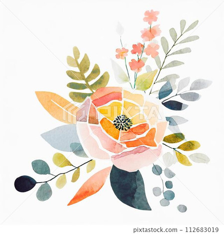蓬鬆的花朵的插圖 112683019