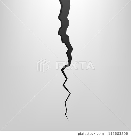 Earth crack isolated on backgroun. Random crack on different surfaces. Vector illustration. 112683206