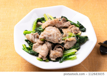 Stir-fried turcai and pork with oyster sauce Stir-fried turcai and pork with oyster sauce 112683835