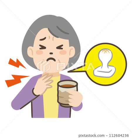 老人被年糕噎住的插圖 112684236
