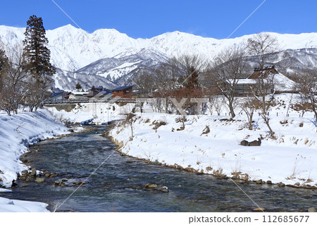 Hakuba Village: Snowy scenery of Oide Park and the Northern Alps Hakuba Village: Snowy scenery of Oide Park and the Northern Alps 112685677