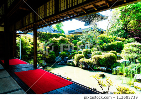 [Saikoku Thirty-three Temples] No. 21 Anou-ji Temple, Enno-in Garden in early summer, Kameoka City, Kyoto Prefecture 112685739