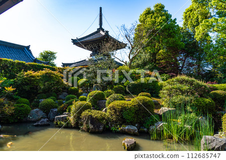 [Saikoku Thirty-three Temples] No. 21 Anou-ji Temple, Enno-in Garden in early summer, Kameoka City, Kyoto Prefecture 112685747
