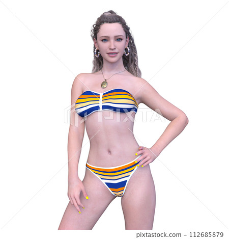 A woman in a bikini figure A woman in a bikini figure 112685879
