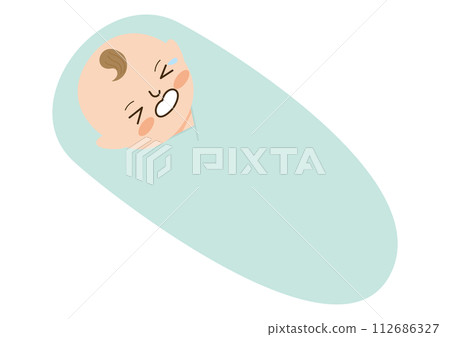 被襁褓中的嬰兒哭泣 112686327