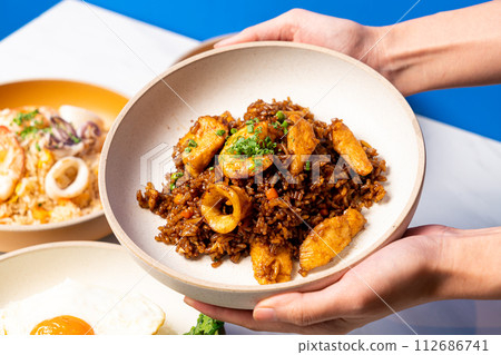 Chicken Dark Soy Fried Rice 112686741