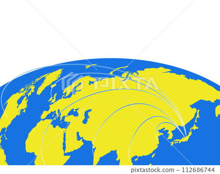 白色背景上的半球形世界地圖 白色背景上的半球形世界地圖 112686744