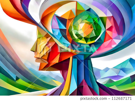 抽像人體剪影[AI生成圖像] 112687171