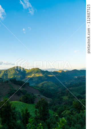 beautiful mountain hill with sky beautiful mountain hill with sky 112687525