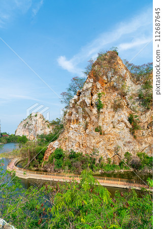 Khao Gnu Stone Park in Thailand 112687645