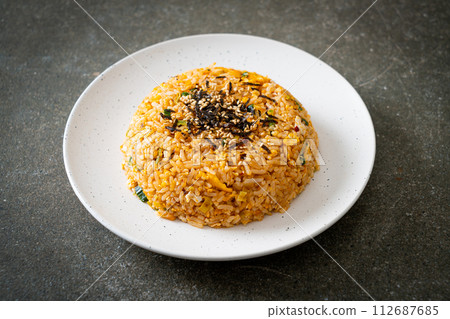 fried rice with egg in Korean style fried rice with egg in Korean style 112687685