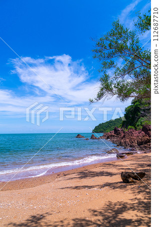 The Pink Coast or Lan Him Chomphu at Chanthaburi in Thailand 112687710