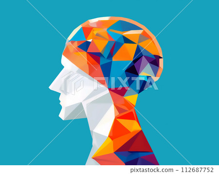 Abstract human silhouette [AI generated image] 112687752