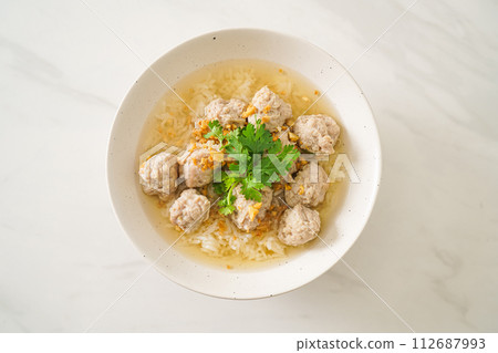 Boiled Rice with Pork Bowl Boiled Rice with Pork Bowl 112687993