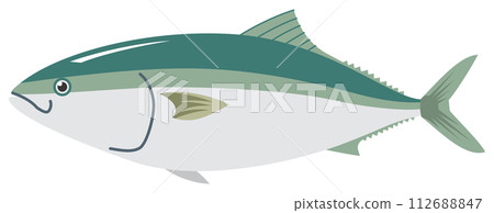 簡單的黃尾魚圖像插圖 簡單的黃尾魚圖像插圖 112688847