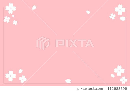 櫻花背景。粉紅色的春天背景。向量圖 112688896