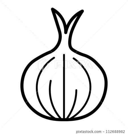 black vector onion icon on white background black vector onion icon on white background 112688982