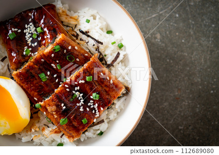 eel rice bowl or unagi rice bowl eel rice bowl or unagi rice bowl 112689080