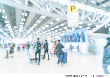 abstract blur airport terminal for background 112689093