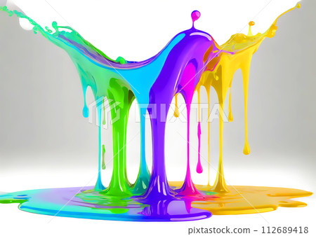 Colorful paint background [AI generated image] 112689418