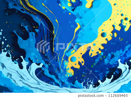 Colorful paint background [AI generated image] 112689465