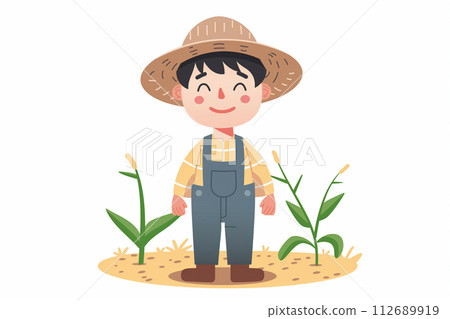 從事農業的男人的插圖 從事農業的男人的插圖 112689919