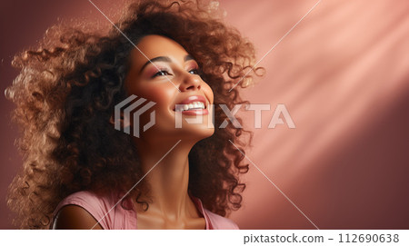 Beautiful girl with a confident smile, Generative AI 112690638