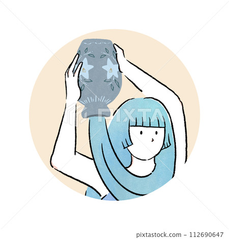 水瓶座女孩(圓框) 水瓶座女孩(圓框) 112690647