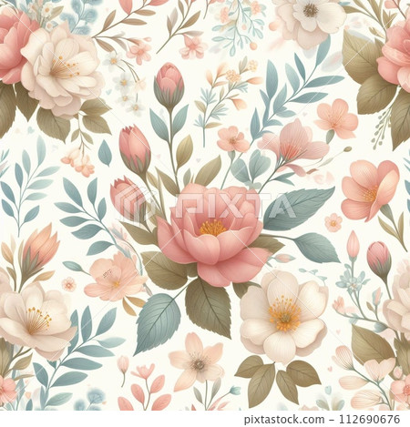 Beautiful pastel floral background. Concept for nature, spring and Easter. 112690676