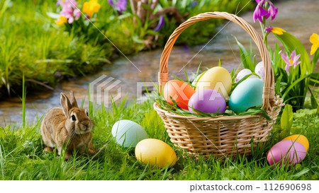 Beautiful spring colourful background for Easter Beautiful spring colourful background for Easter 112690698
