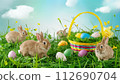 Beautiful spring colourful background for Easter 112690704