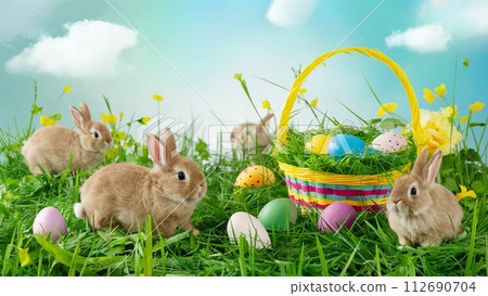Beautiful spring colourful background for Easter Beautiful spring colourful background for Easter 112690704