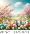 Beautiful spring colourful background for Easter 112690711