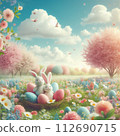 Beautiful spring colourful background for Easter 112690715