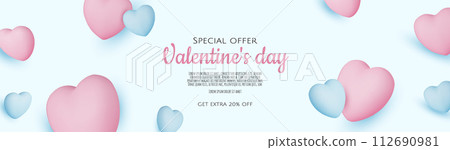 Valentine s day design. Realistic gifts boxes. Gift box with hearts. Valentine s day design. Realistic gifts boxes. Gift box with hearts. 112690981