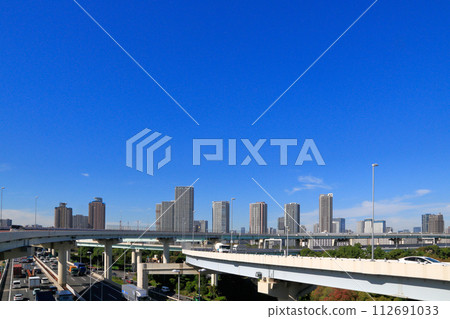 首都高速辰巳路口及東雲塔公寓群 112691033