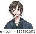 Young man in Japanese clothes, smiling 112691051