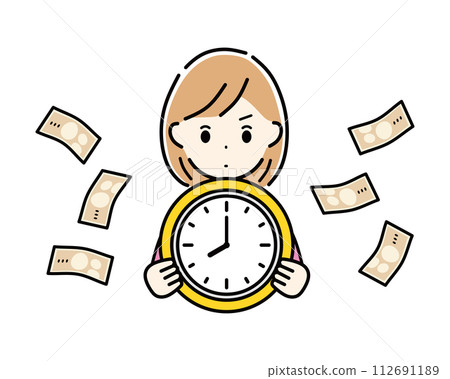 時間就是金錢插畫 112691189