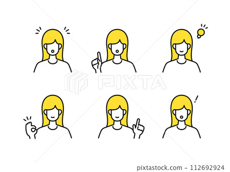 簡單的線條畫人圖示集 112692924