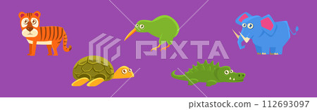 Wild African Animal and Zoo Beast Vector Set Wild African Animal and Zoo Beast Vector Set 112693097
