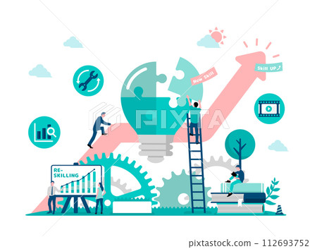 Reskilling/skill up vector illustration 112693752