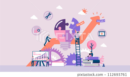重新訓練/技能提升向量橫幅插圖 112693761