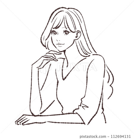 婦女和女孩插畫素材 婦女和女孩插畫素材 112694131