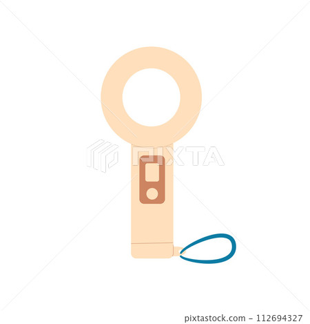 Microchip scanner pets. Veterinary identification domestic animal elements. Vector flat illustration 112694327