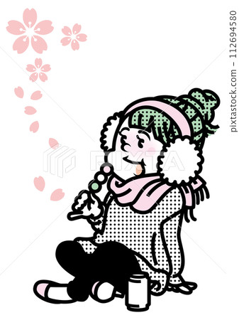 Stylish women_cherry blossom viewing 112694580