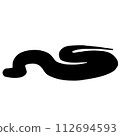 simple snake silhouette 112694593